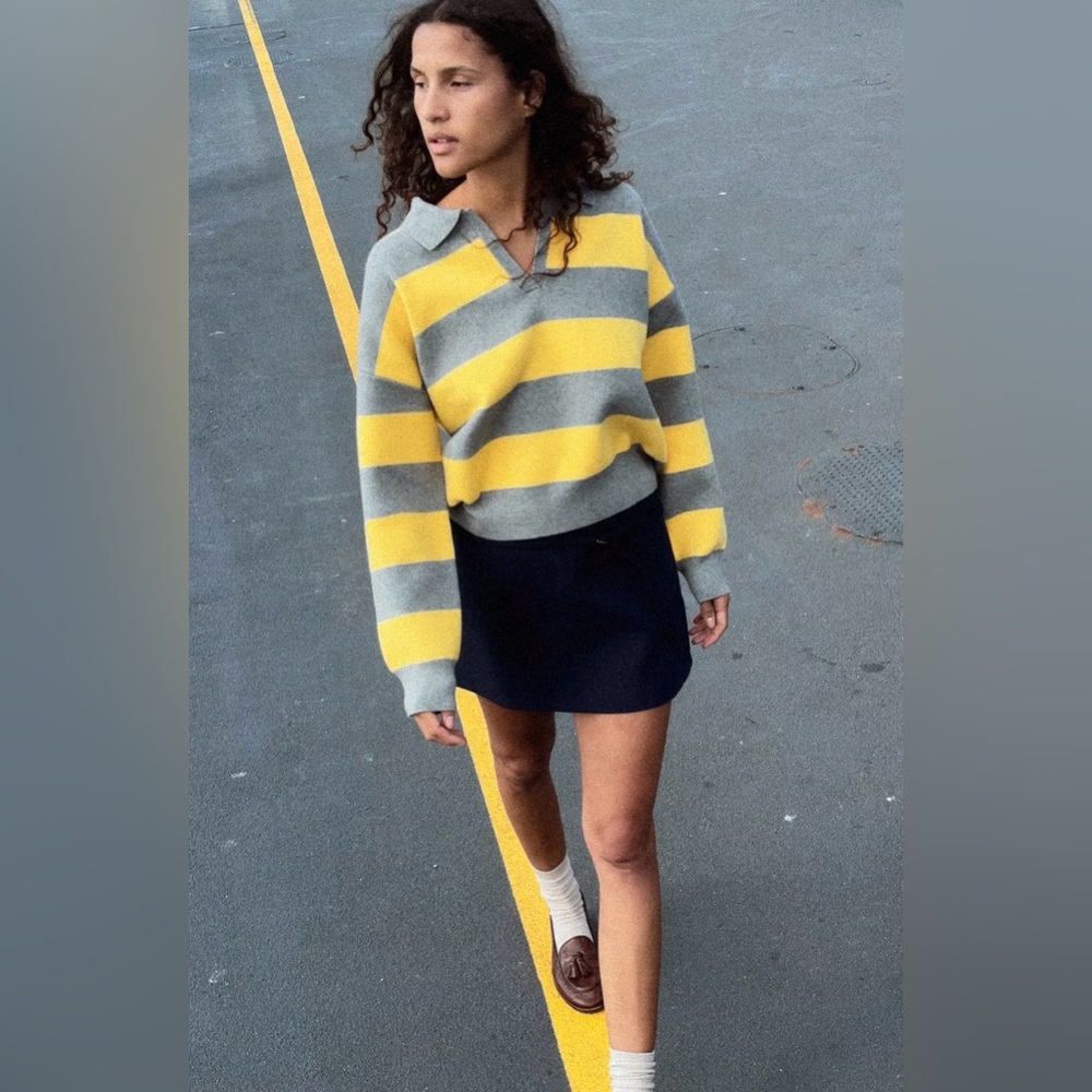 Zara Striped Rugby Polo